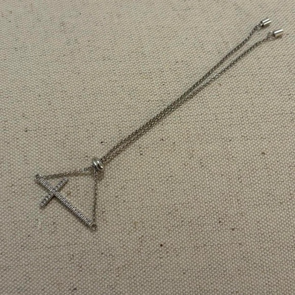 925 Sterling Silver Bedazzled CZ Cross Faux Diamond Adjustable Chain Bracelet - Picture 6 of 8